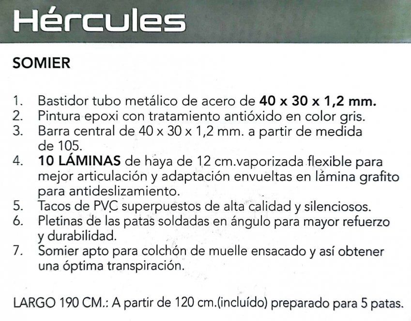 Somier Hercules 1